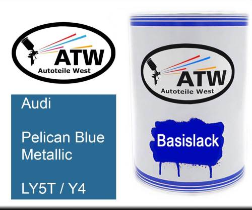 Audi, Pelican Blue Metallic, LY5T / Y4: 500ml Lackdose, von ATW Autoteile West.